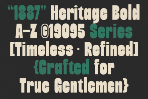 YAGULT 1887 Heritage Bold vintage typography specimen
