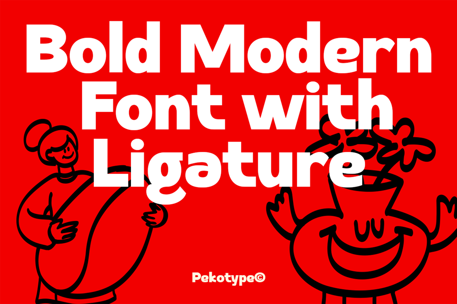 Sokochi Font bold modern lettering with ligature showcase