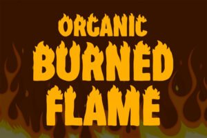 FIREFOLK Font organic burned flame typography