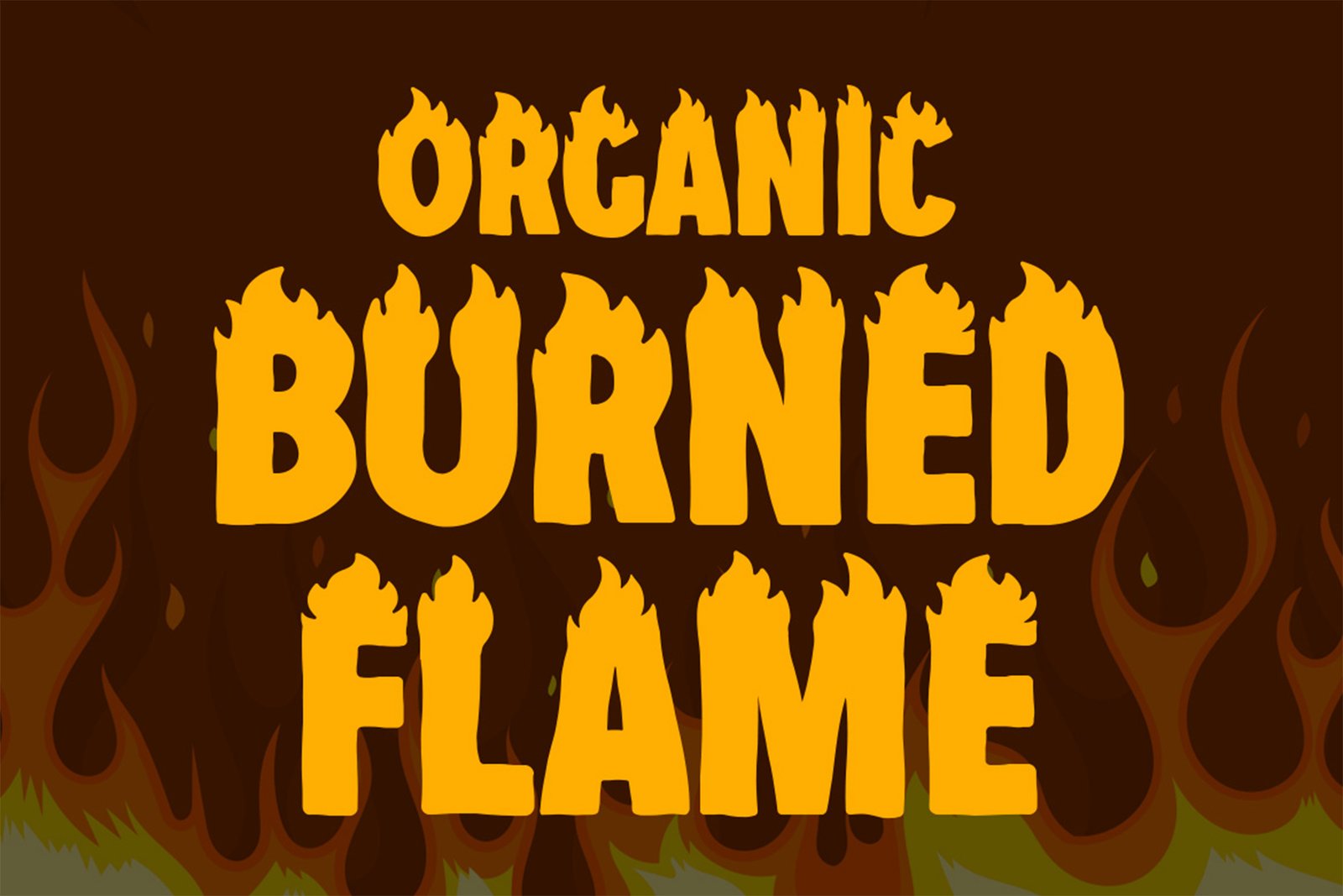 FIREFOLK Font organic burned flame typography