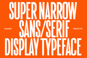 Hornset Font narrow athletic typography presentation