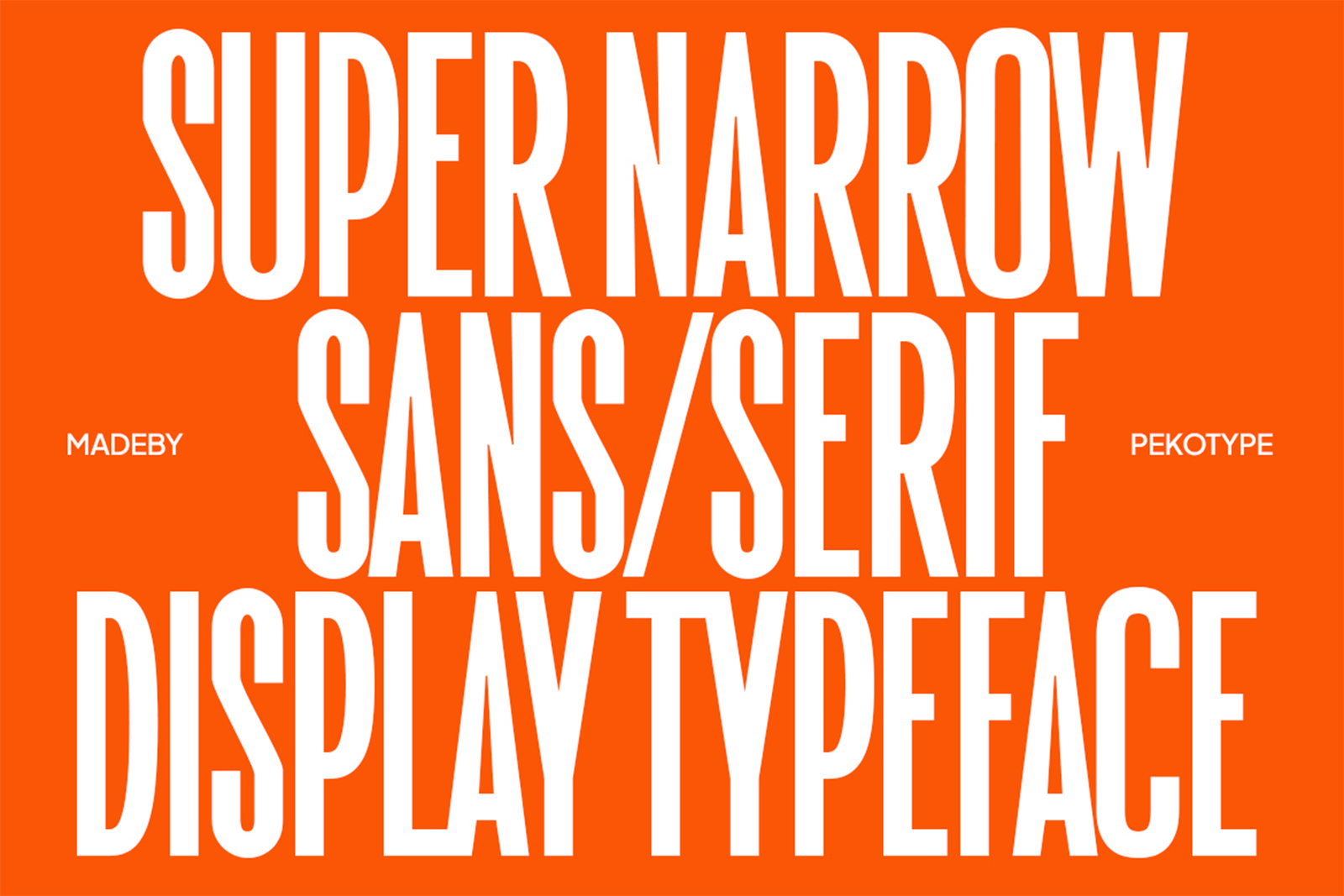 Hornset Font narrow athletic typography presentation
