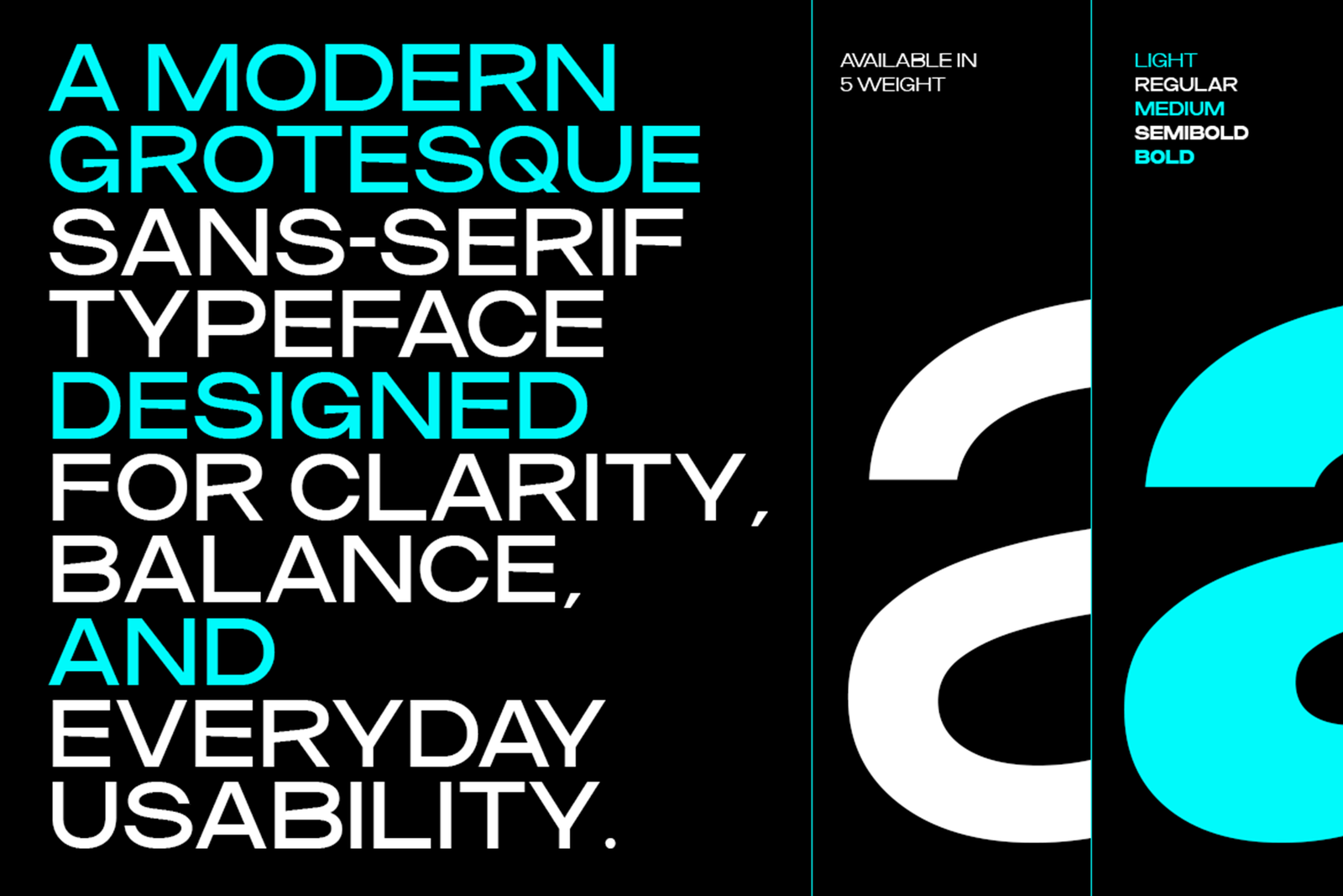 Bergo Font modern typography style and weight presentation