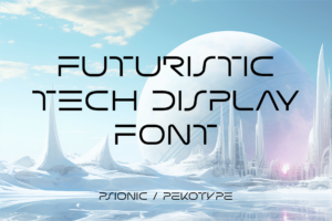 Psionic Font futuristic technology typography presentation