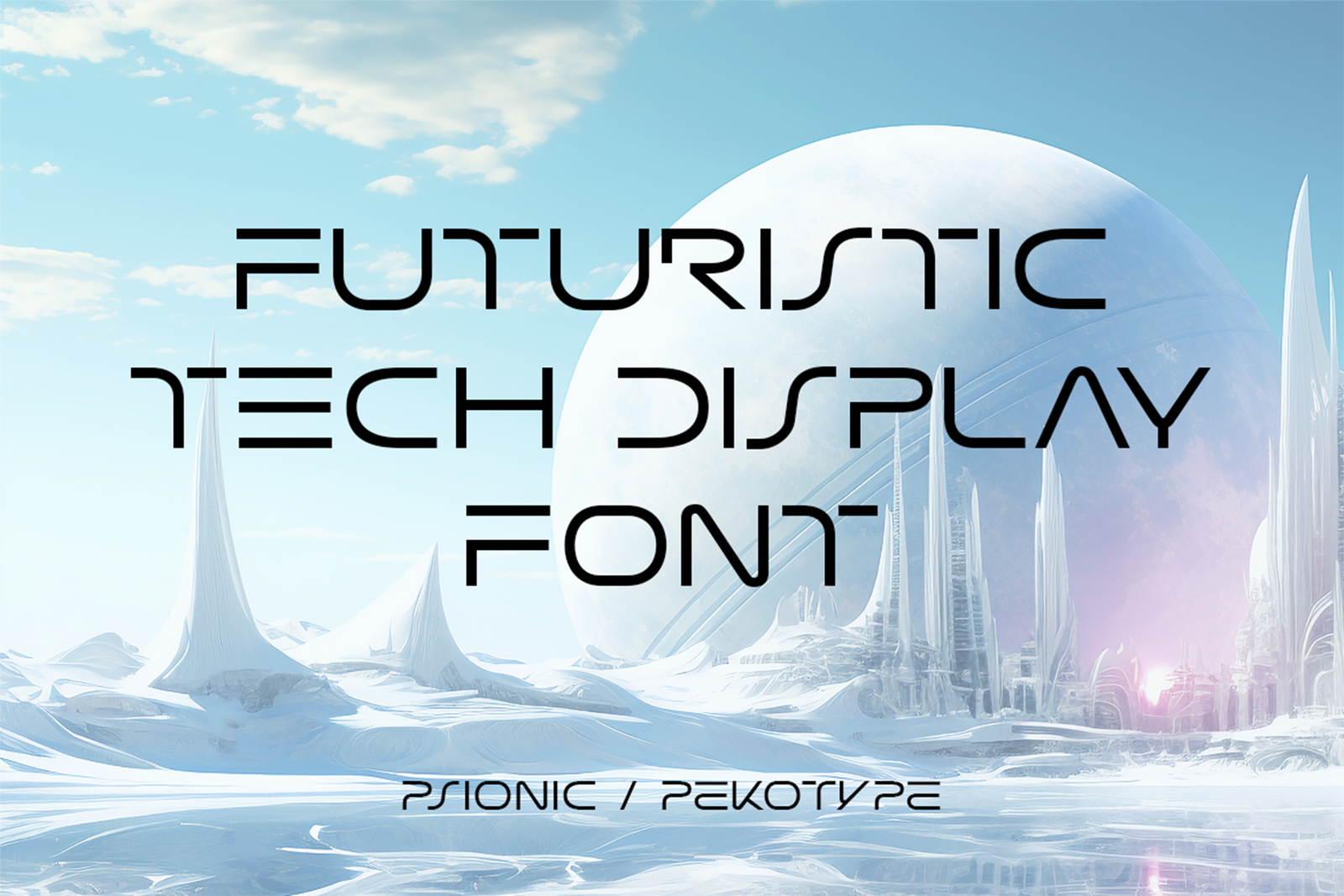 Psionic Font futuristic technology typography presentation
