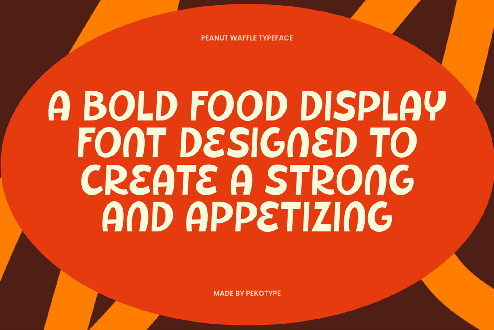PEANUT WAFFLE Font playful retro typeface