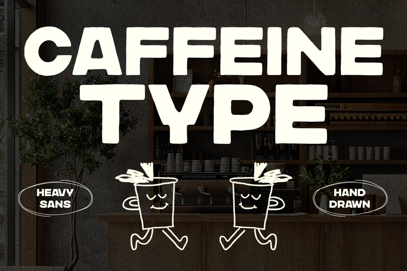DAILY BREW Font hand-drawn coffee typography