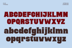KYURI Font uppercase and lowercase characters