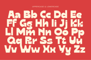 OAKLA Font uppercase and lowercase characters