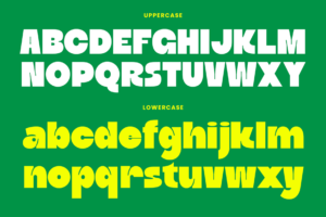 RUYA Font uppercase and lowercase characters