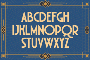 DECORT Font uppercase alphabet characters