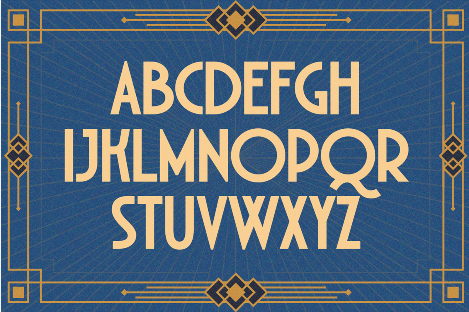 DECORT Font uppercase alphabet characters
