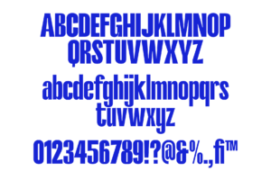 HAKOBI Font uppercase lowercase alphabet numbers and symbols