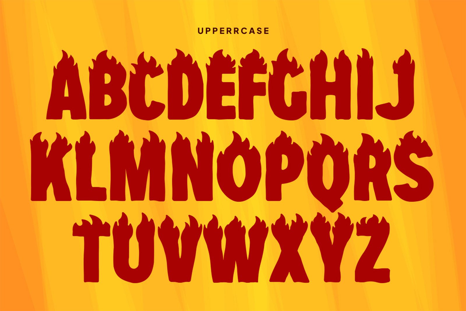 FIREFOLK Font uppercase alphabet characters