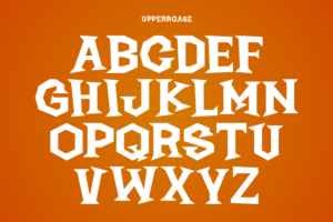 Wicked Night Font uppercase alphabet specimen