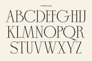Mikaelo Font uppercase alphabet specimen