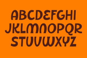 PEANUT WAFFLE Font uppercase alphabet characters