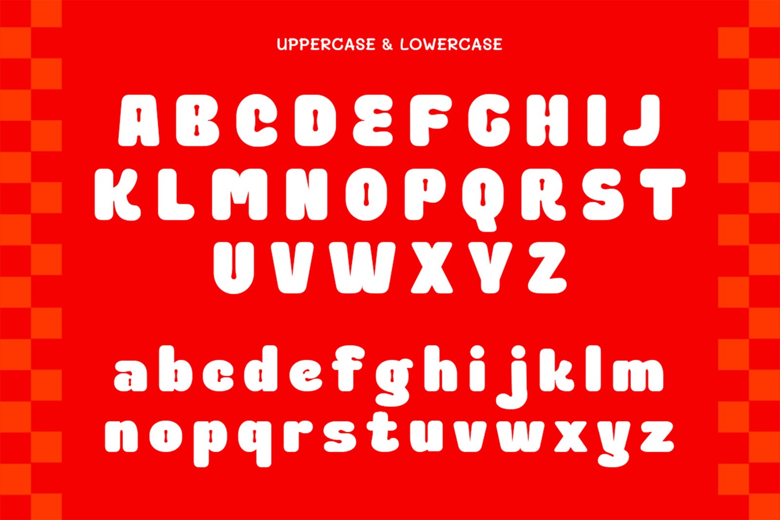 Spicy Pickle Font uppercase and lowercase alphabet specimen