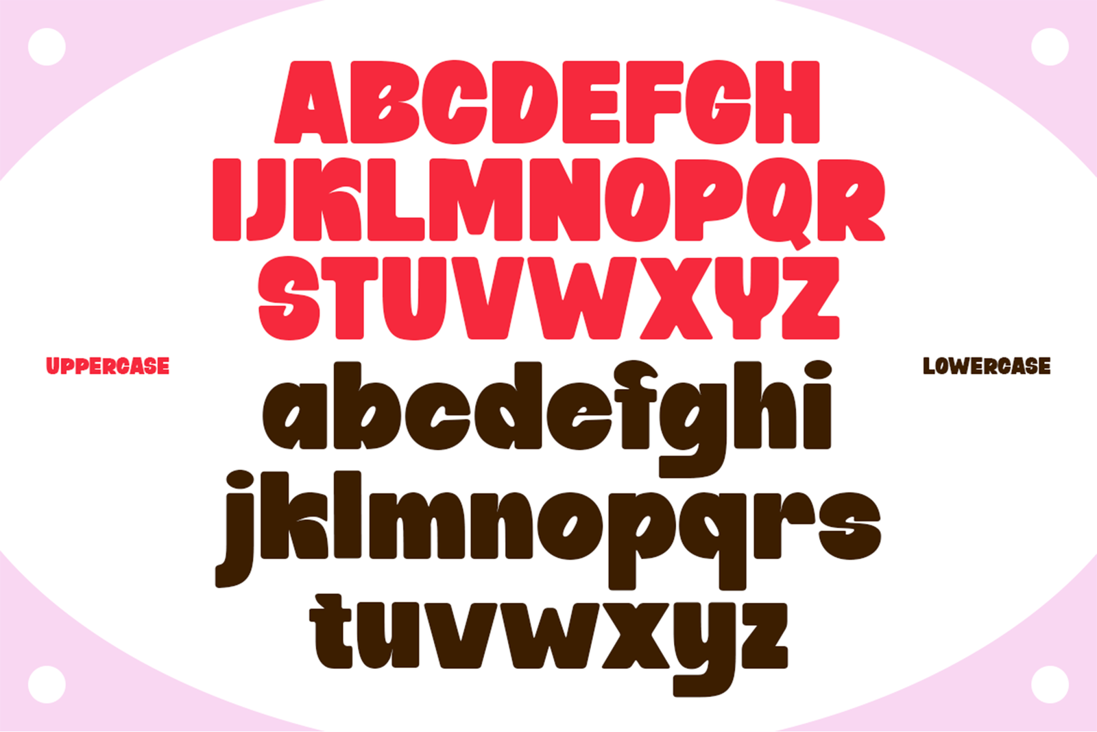 BEARO Font uppercase and lowercase characters