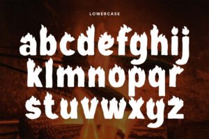 FIREFOLK Font lowercase alphabet characters