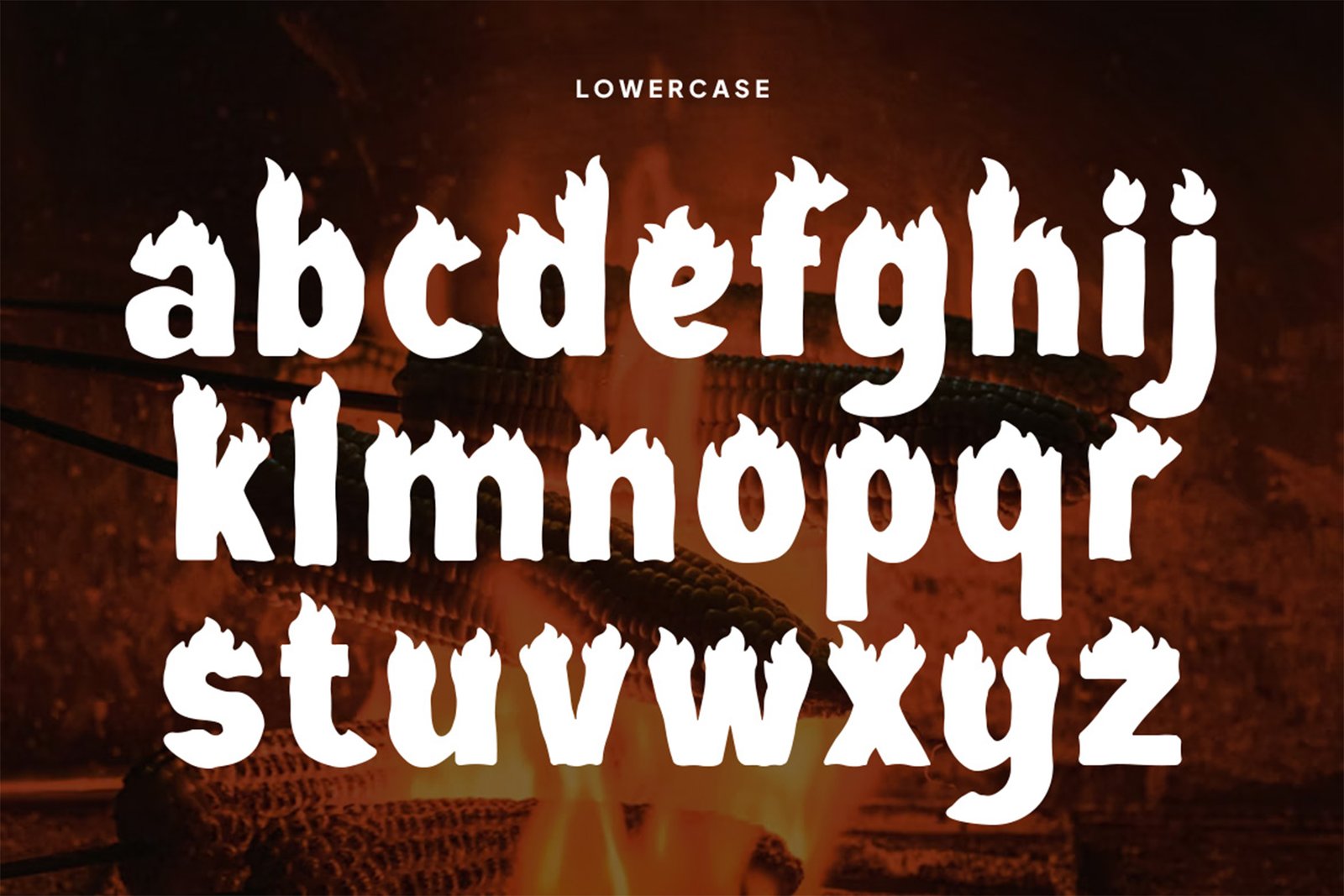 FIREFOLK Font lowercase alphabet characters