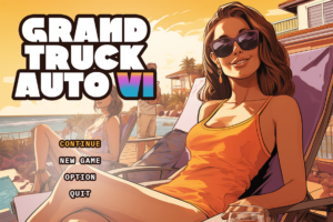 Swedis Font Grand Truck Auto VI inspired gaming graphic