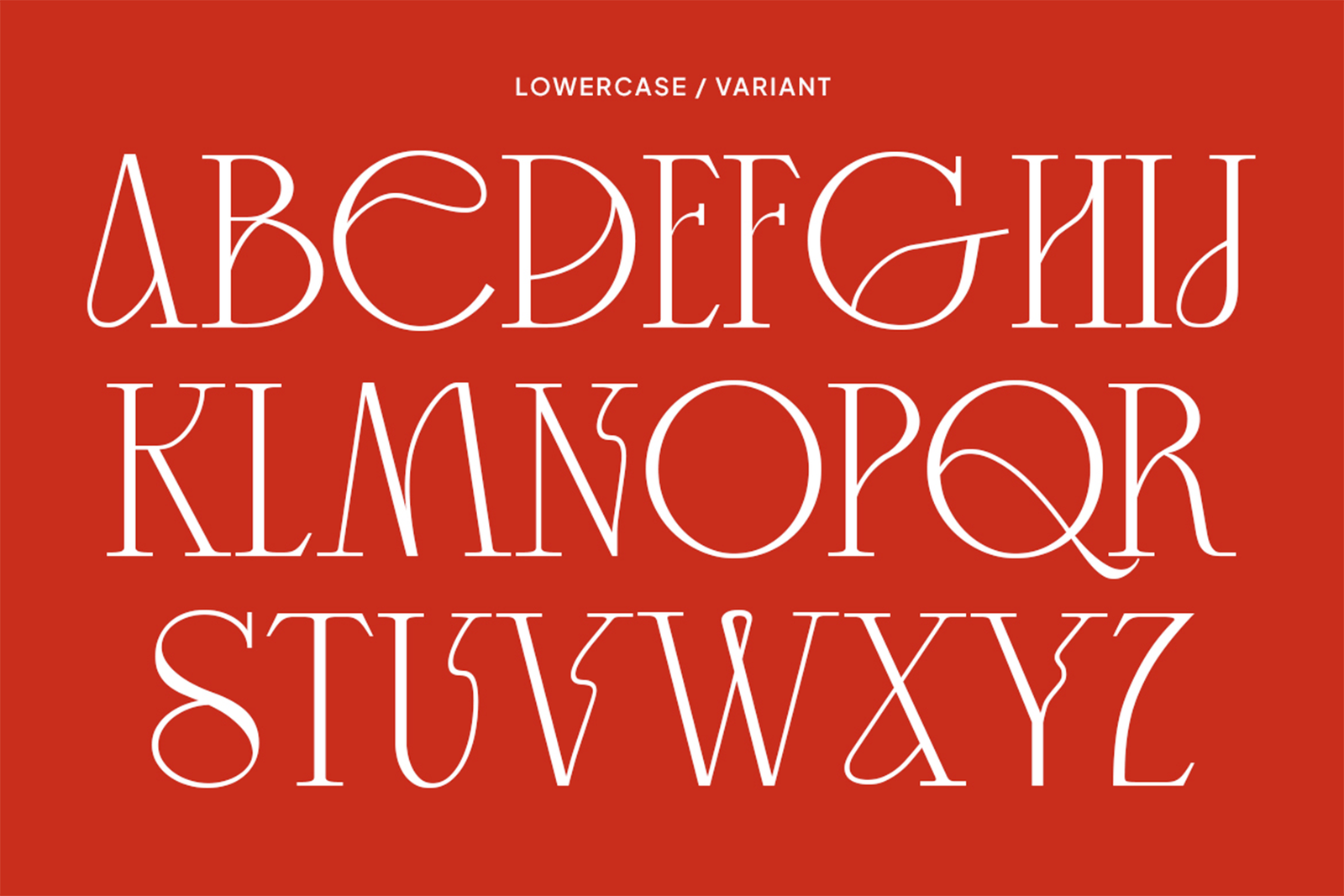 Mikaelo Font lowercase character variant specimen