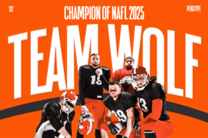 Hornset Font American football team promotional poster