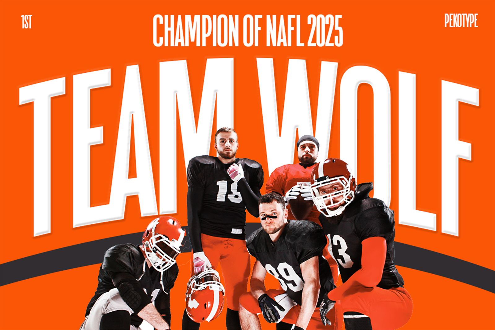 Hornset Font American football team promotional poster