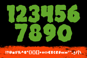 WITCH BLADE Font numbers symbols and punctuation