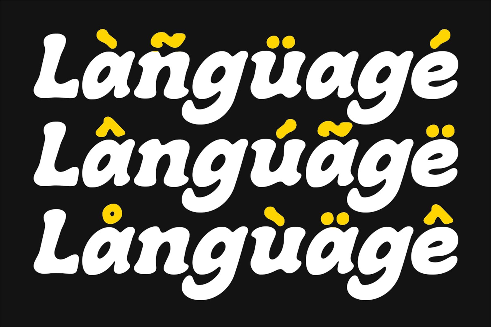 Pagion Font multilingual accented character specimen