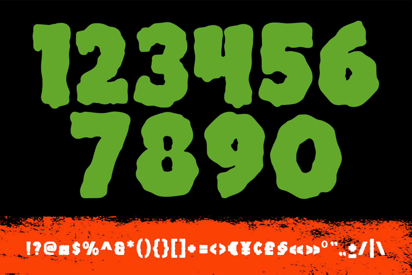 WITCH BLADE Font numbers symbols and punctuation