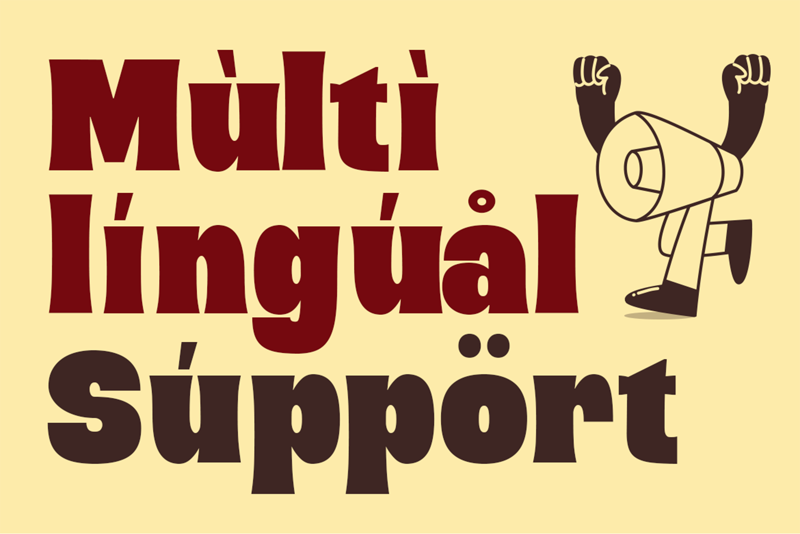 KYURI Font multilingual character support