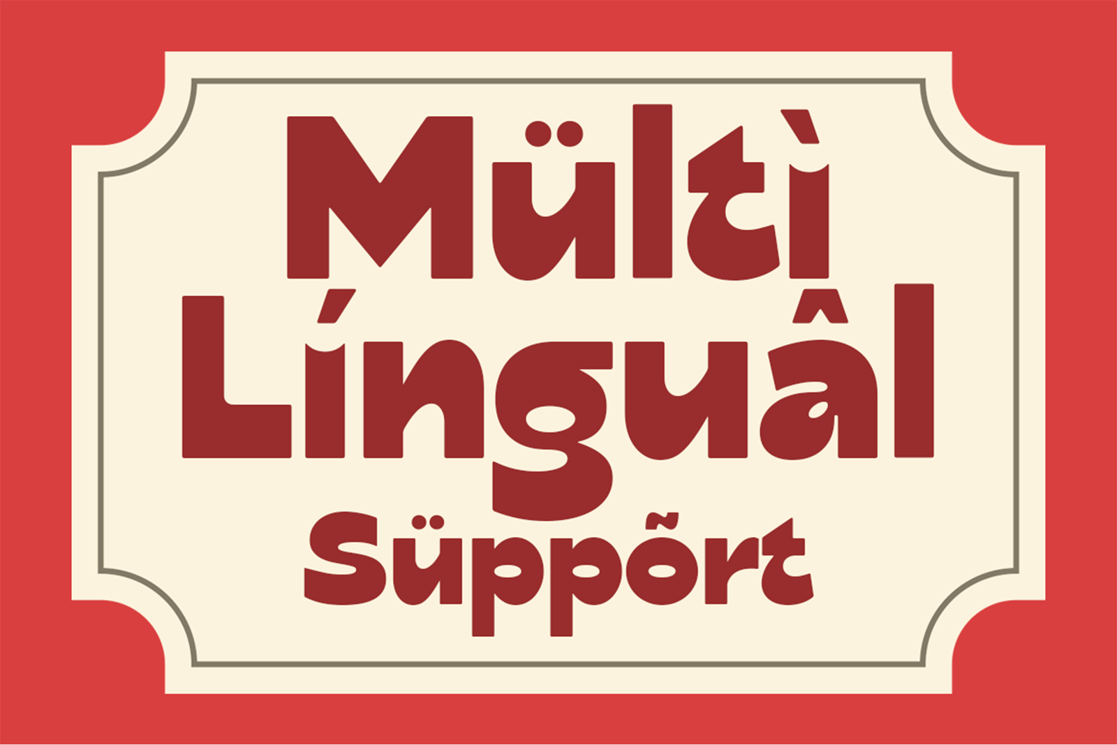 OAKLA Font multilingual character support