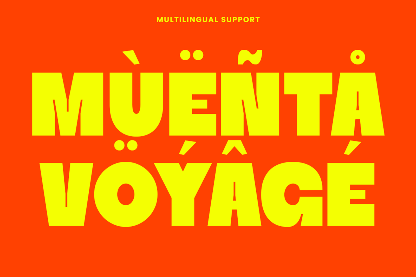 RUYA Font multilingual character support