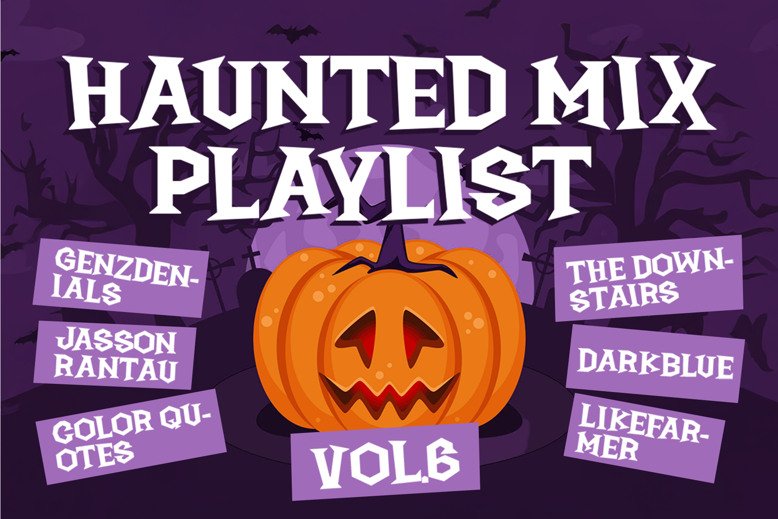 Wicked Night Font Haunted Mix Playlist Halloween artwork