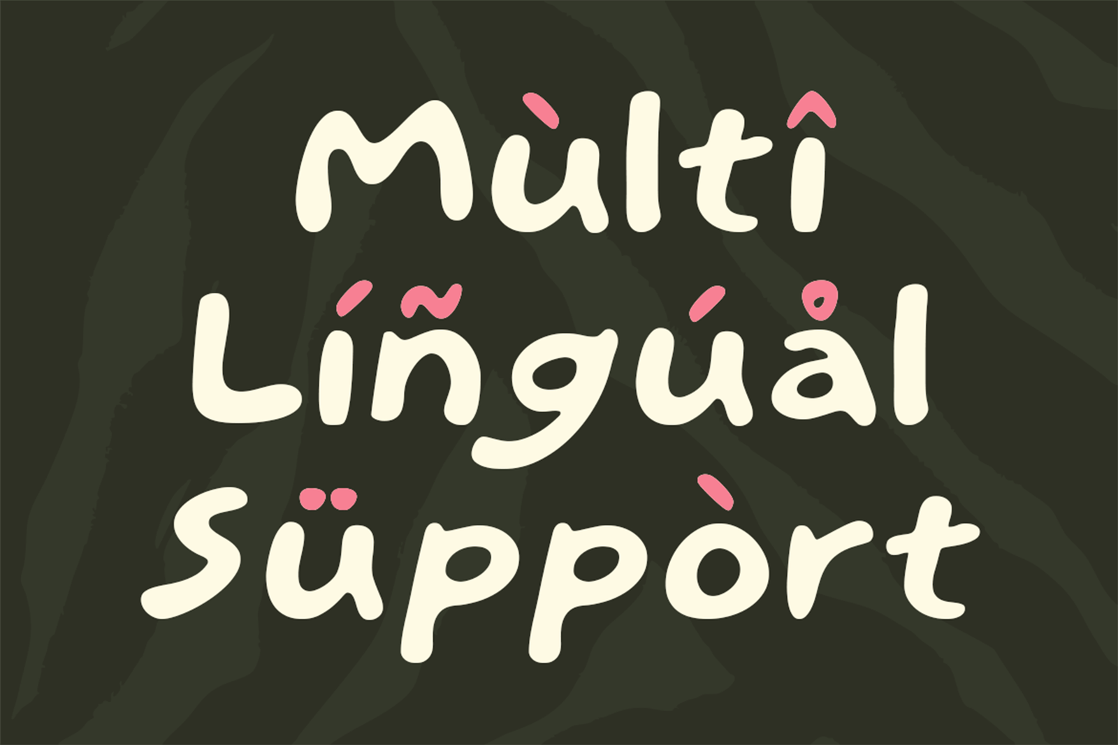 Wakupo Font multilingual character support preview