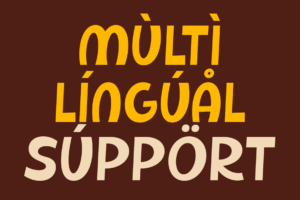 PEANUT WAFFLE Font multilingual support