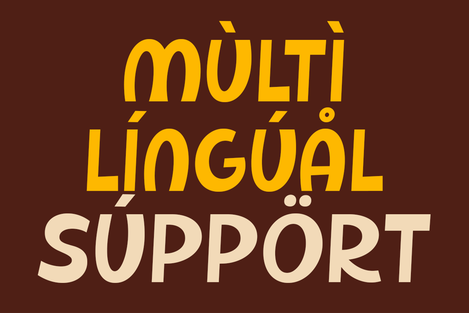 PEANUT WAFFLE Font multilingual support