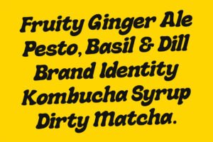 Pagion Font food branding phrases and playful script lettering