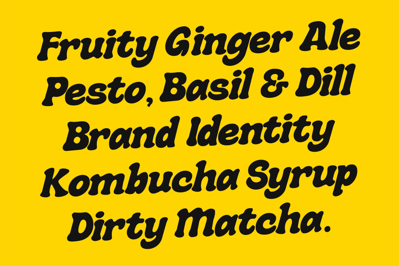 Pagion Font food branding phrases and playful script lettering
