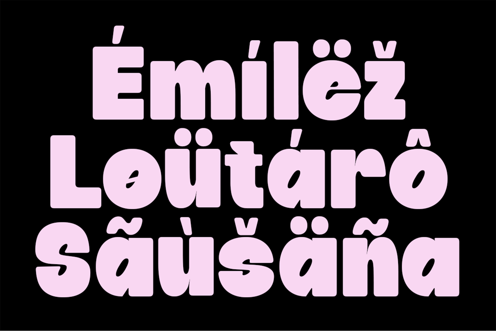 BEARO Font multilingual character support