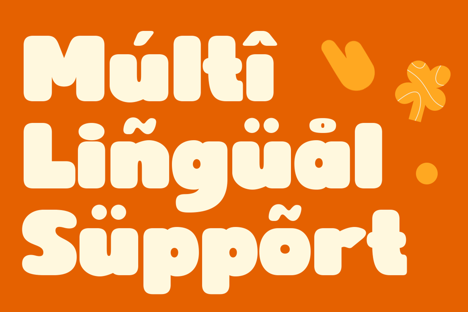 BIDUA Font multilingual character support