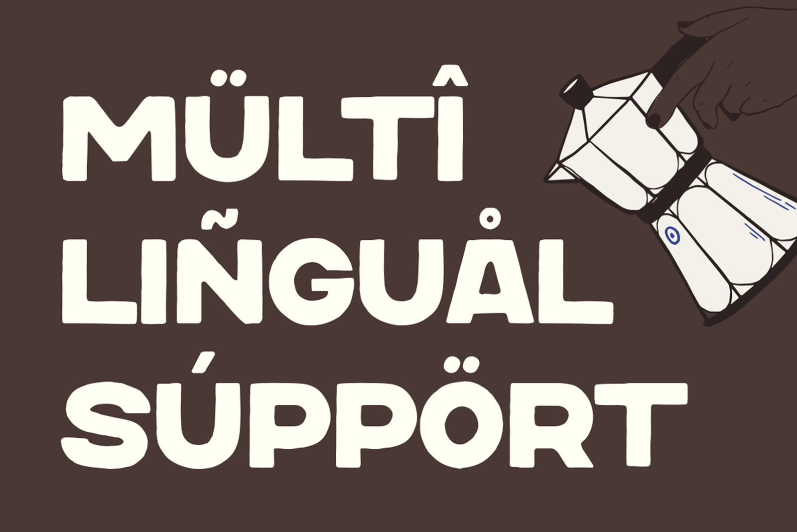 DAILY BREW Font multilingual character support