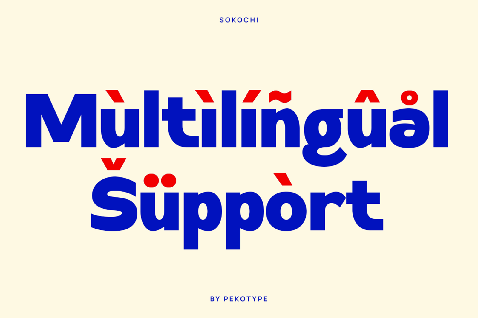 Sokochi Font multilingual accented character support preview