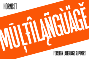 Hornset Font multilingual character support preview