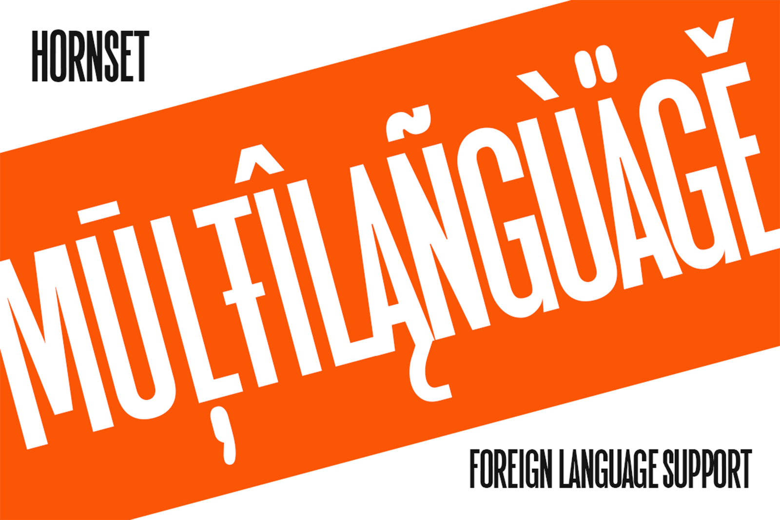 Hornset Font multilingual character support preview
