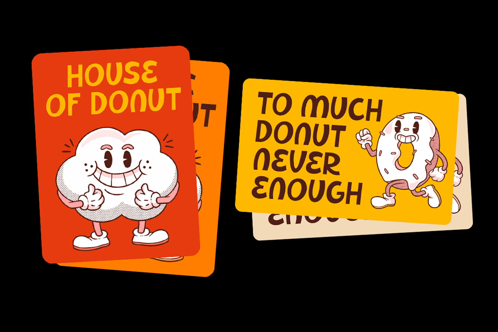 PEANUT WAFFLE Font playful donut stickers