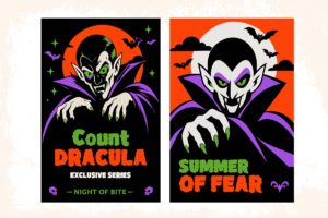 WITCH BLADE Font vampire illustration poster