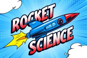 COMIC BEACON Font rocket science comic poster